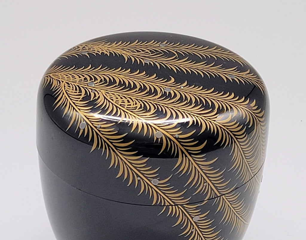 Vintage japanse theebus Yanagi 花鳥画 wilgenmotief maki-e Shunpō