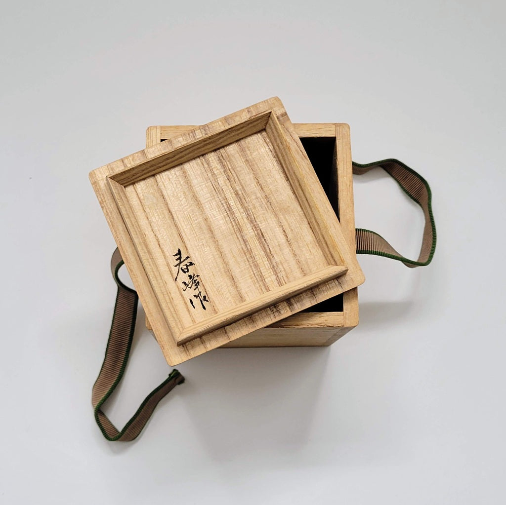 Vintage japanse theebus Yanagi 花鳥画 wilgenmotief maki-e Shunpō