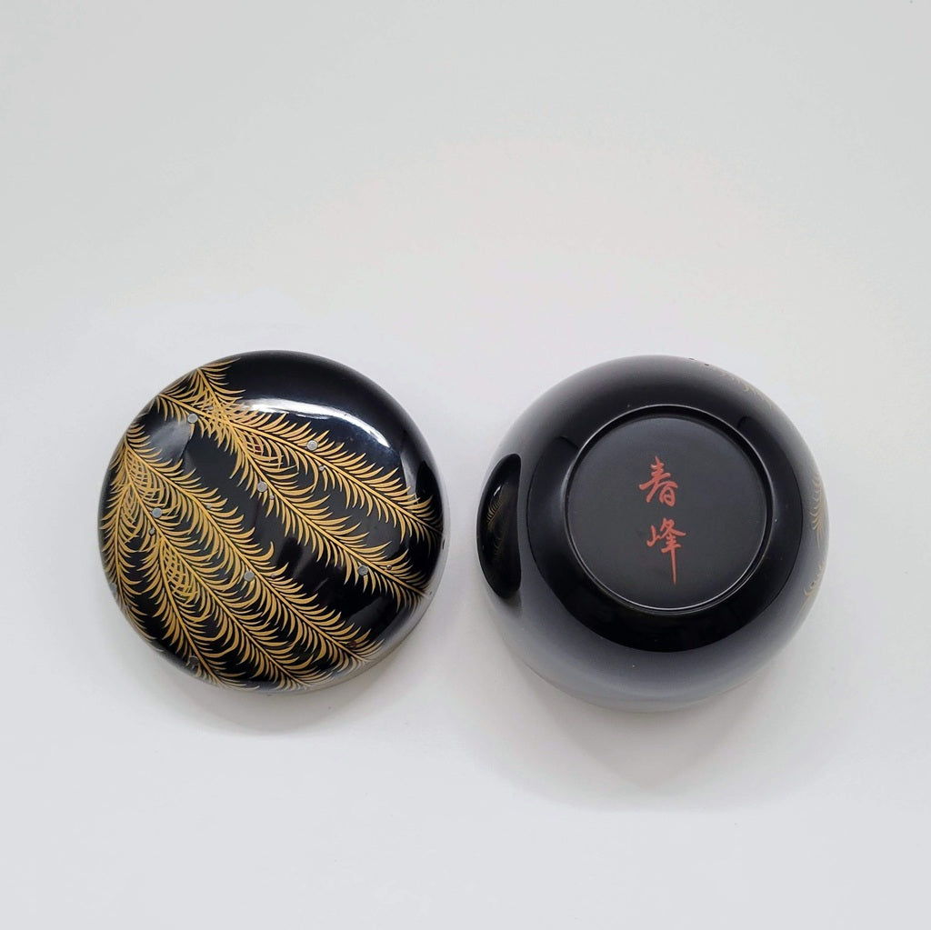 Vintage japanse theebus Yanagi 花鳥画 wilgenmotief maki-e Shunpō