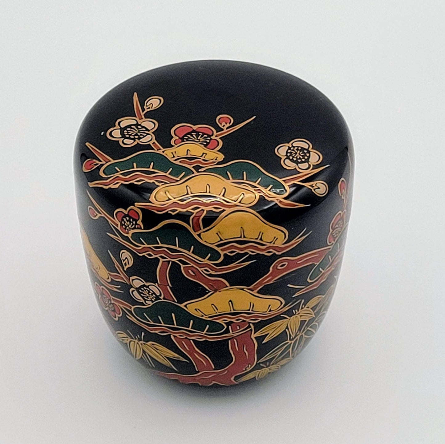 Matcha natsume met Shochikubai-motief 松竹梅 Sakata Minetosh