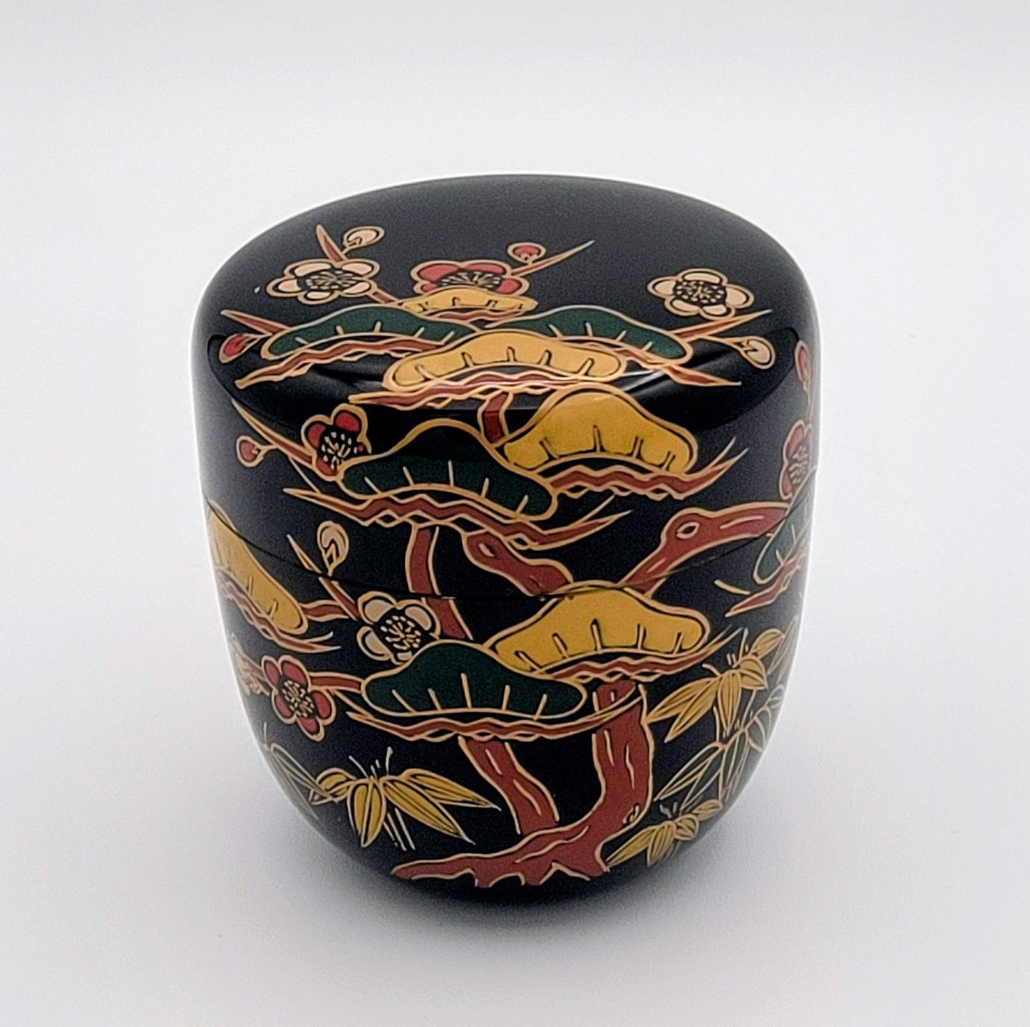 Matcha natsume met Shochikubai-motief 松竹梅 Sakata Minetosh