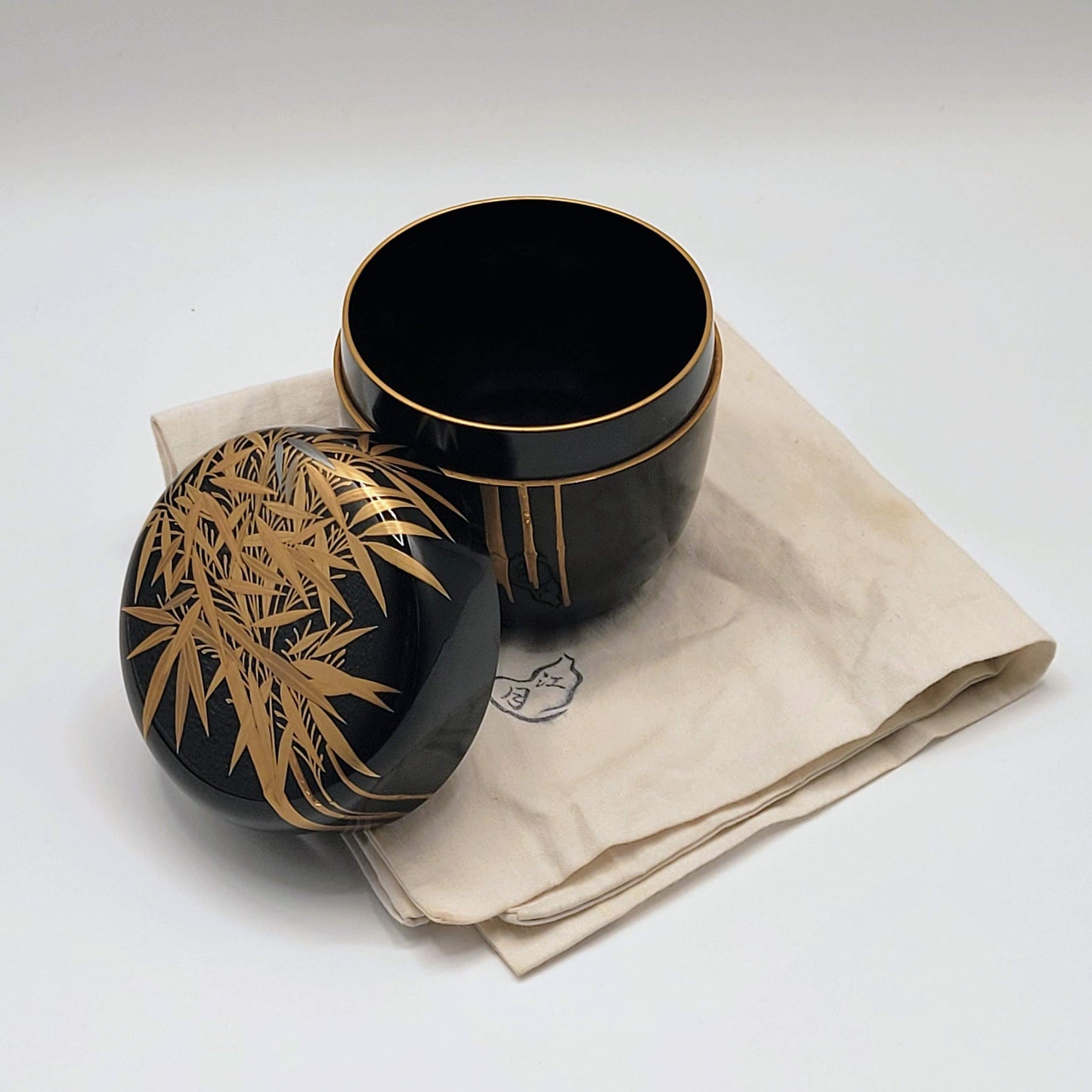 Japanse natsume Chiku maki-e 竹蒔絵 Kōgetsu