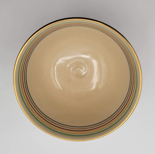 Kyōyaki Matcha Bowl “Ninsei Shikishi Waka” 仁清色紙和歌 Kato Shōka