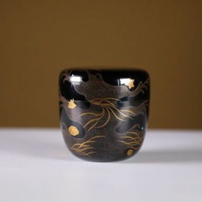 Wajima raden mirugai natsume with mother-of-pearl inlay Sea Pen & Shell design (Mirugai natsume) by Shimizu Sōsui